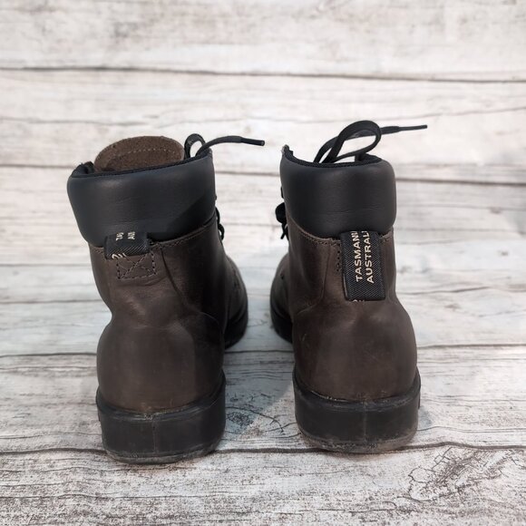 Blundstone Lace-Up Leather Boots Brown Work Casual Ankle Shoes – Men’s 8 - Picture 5 of 11